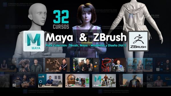 Pack Colección: ZBrush, Maya - Modelado y Diseño (Vol.1)